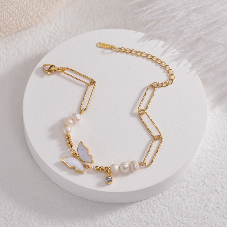 Butterfly Pearl Bracelet